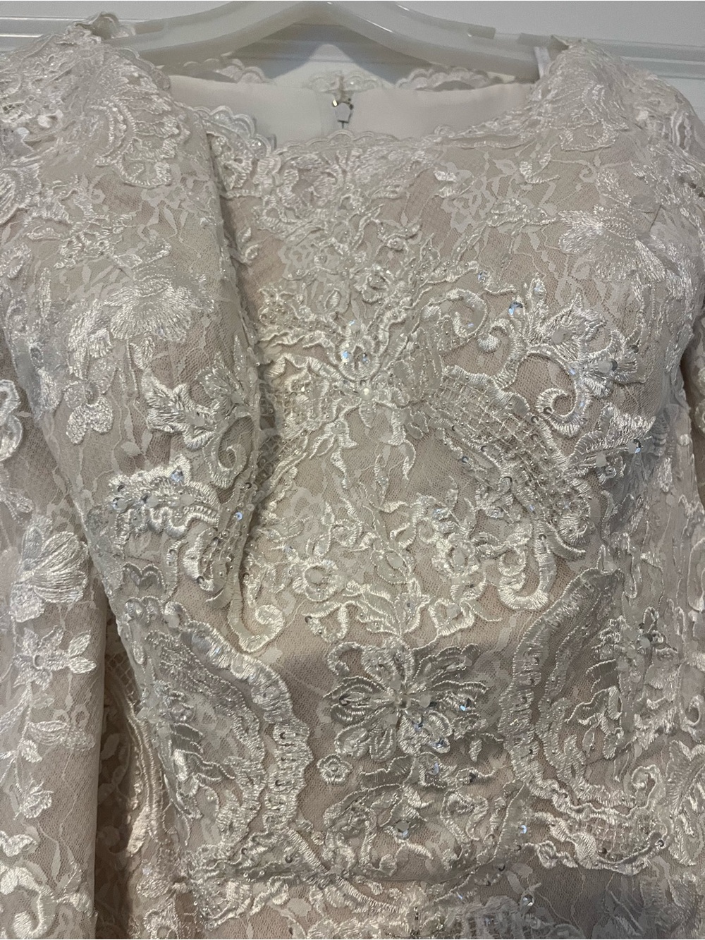 Oleg Cassini Ivory Lace Bridal Gown
